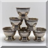 S47. Set of 6 Concord Silver Co. sterling silver salt cellars 1”h x 1.5”w - $88 